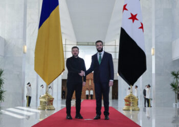 الرئيس الشرع يستقبل الرئيس الاوكراني زيلينسكي